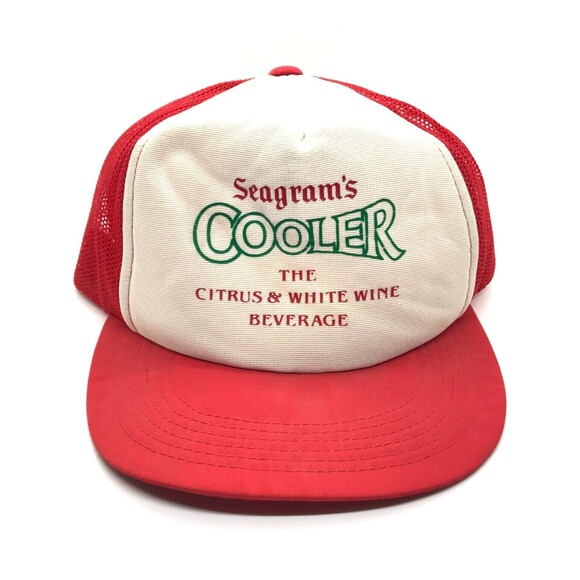 Vintage 80s Seagram's Cooler Mesh Trucker Hat Citrus & White Wine Beverage - Picture 2 of 4